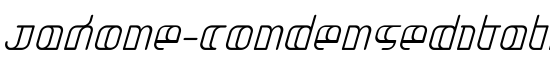 Jakone-CondensedItalic - Download Thousands of Free Fonts at FontZone.net