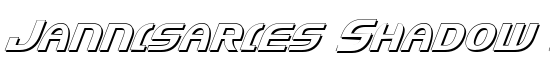 Jannisaries Shadow Italic - Download Thousands of Free Fonts at FontZone.net