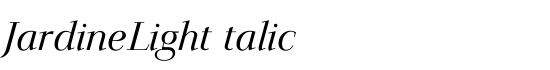 JardineLightItalic - Download Thousands of Free Fonts at FontZone.net
