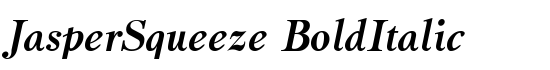 JasperSqueeze BoldItalic - Download Thousands of Free Fonts at FontZone.net