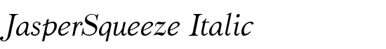 JasperSqueeze Italic - Download Thousands of Free Fonts at FontZone.net