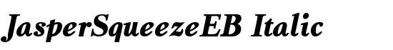 JasperSqueezeEB Italic - Download Thousands of Free Fonts at FontZone.net
