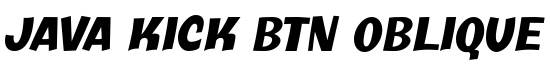 Java Kick BTN Oblique - Download Thousands of Free Fonts at FontZone.net