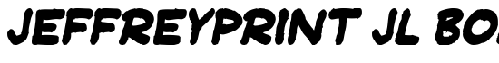 JeffreyPrint JL Bold Italic - Download Thousands of Free Fonts at FontZone.net