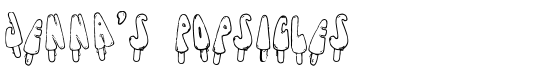 Jenna's Popsicles - Download Thousands of Free Fonts at FontZone.net
