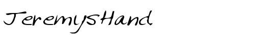 JeremysHand - Download Thousands of Free Fonts at FontZone.net