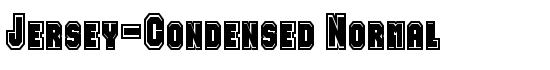 Jersey-Condensed Normal - Download Thousands of Free Fonts at FontZone.net