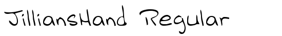 JilliansHand Regular - Download Thousands of Free Fonts at FontZone.net