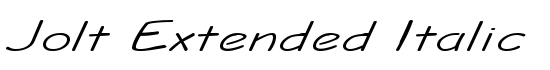 Jolt Extended Italic - Download Thousands of Free Fonts at FontZone.net