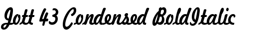 Jott 43 Condensed BoldItalic - Download Thousands of Free Fonts at FontZone.net
