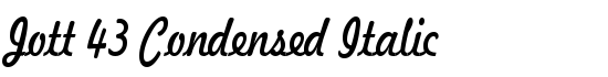 Jott 43 Condensed Italic - Download Thousands of Free Fonts at FontZone.net