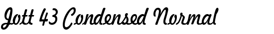 Jott 43-Condensed Normal - Download Thousands of Free Fonts at FontZone.net