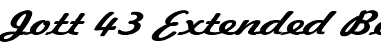 Jott 43 Extended BoldItalic - Download Thousands of Free Fonts at FontZone.net
