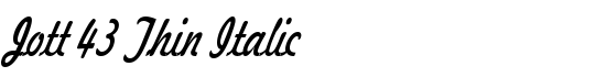 Jott 43 Thin Italic - Download Thousands of Free Fonts at FontZone.net