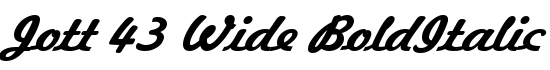 Jott 43 Wide BoldItalic - Download Thousands of Free Fonts at FontZone.net