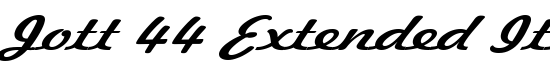 Jott 44 Extended Italic - Download Thousands of Free Fonts at FontZone.net