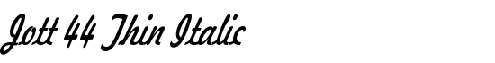 Jott 44 Thin Italic - Download Thousands of Free Fonts at FontZone.net