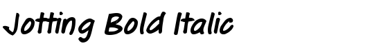 Jotting Bold Italic - Download Thousands of Free Fonts at FontZone.net