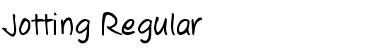Jotting Regular - Download Thousands of Free Fonts at FontZone.net