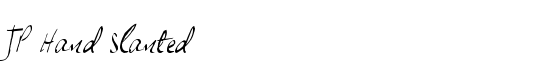 JP Hand Slanted - Download Thousands of Free Fonts at FontZone.net