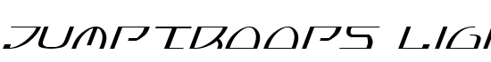 Jumptroops Light Italic - Download Thousands of Free Fonts at FontZone.net