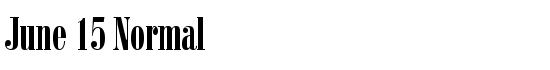 June 15 Normal - Download Thousands of Free Fonts at FontZone.net