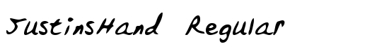 JustinsHand Regular - Download Thousands of Free Fonts at FontZone.net