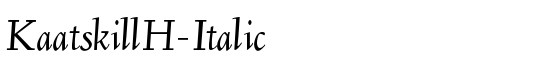 KaatskillH-Italic - Download Thousands of Free Fonts at FontZone.net
