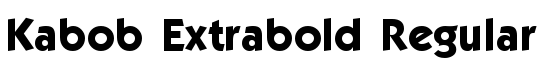 Kabob Extrabold Regular - Download Thousands of Free Fonts at FontZone.net