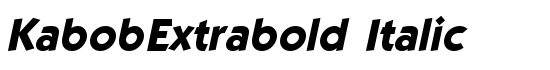 KabobExtrabold Italic - Download Thousands of Free Fonts at FontZone.net