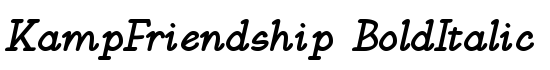 KampFriendship BoldItalic - Download Thousands of Free Fonts at FontZone.net