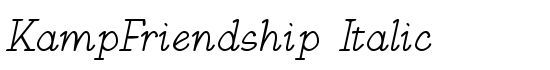 KampFriendship Italic - Download Thousands of Free Fonts at FontZone.net