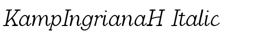 KampIngrianaH Italic - Download Thousands of Free Fonts at FontZone.net