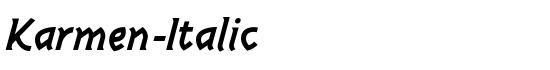 Karmen-Italic - Download Thousands of Free Fonts at FontZone.net