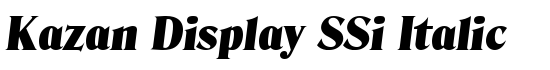 Kazan Display SSi Italic - Download Thousands of Free Fonts at FontZone.net