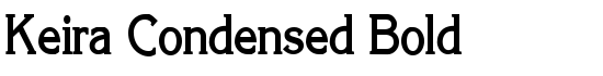 Keira-Condensed Bold - Download Thousands of Free Fonts at FontZone.net