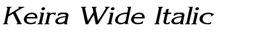 Keira Wide Italic - Download Thousands of Free Fonts at FontZone.net