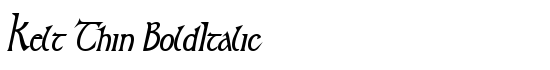 Kelt Thin BoldItalic - Download Thousands of Free Fonts at FontZone.net