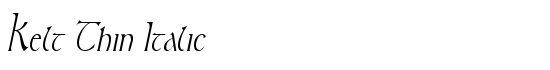 Kelt Thin Italic - Download Thousands of Free Fonts at FontZone.net