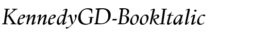 KennedyGD-BookItalic - Download Thousands of Free Fonts at FontZone.net