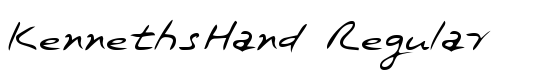 KennethsHand Regular - Download Thousands of Free Fonts at FontZone.net