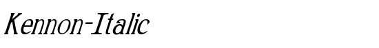 Kennon-Italic - Download Thousands of Free Fonts at FontZone.net