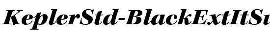 KeplerStd-BlackExtItSubh - Download Thousands of Free Fonts at FontZone.net