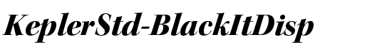 KeplerStd-BlackItDisp - Download Thousands of Free Fonts at FontZone.net