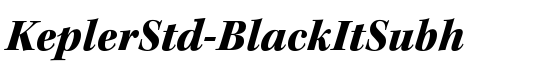 KeplerStd-BlackItSubh - Download Thousands of Free Fonts at FontZone.net
