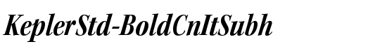 KeplerStd-BoldCnItSubh - Download Thousands of Free Fonts at FontZone.net