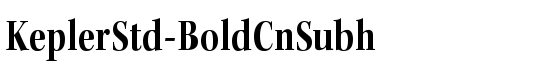 KeplerStd-BoldCnSubh - Download Thousands of Free Fonts at FontZone.net