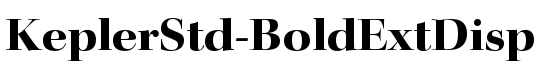 KeplerStd-BoldExtDisp - Download Thousands of Free Fonts at FontZone.net