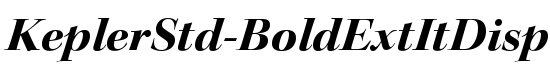KeplerStd-BoldExtItDisp - Download Thousands of Free Fonts at FontZone.net