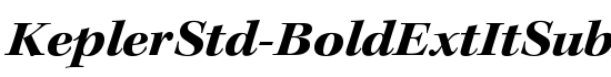KeplerStd-BoldExtItSubh - Download Thousands of Free Fonts at FontZone.net